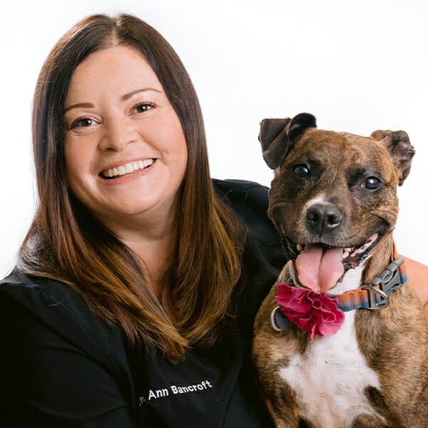 Dr. Ann Bancroft with pet