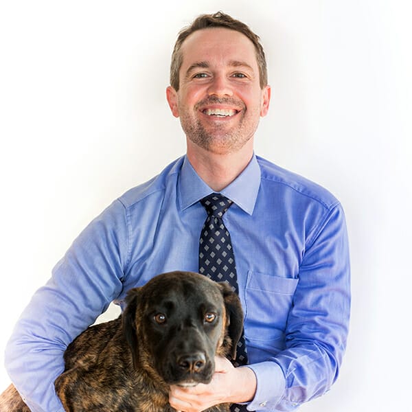 Dr. Michael Wilkins with pet