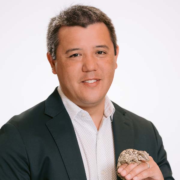 Dr. Nicholas A. Jew with pet