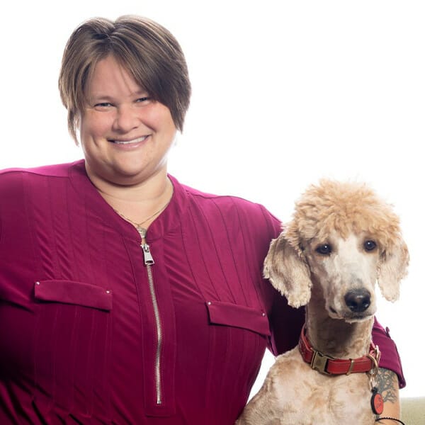 Dr. Georgia Wolfe with pet