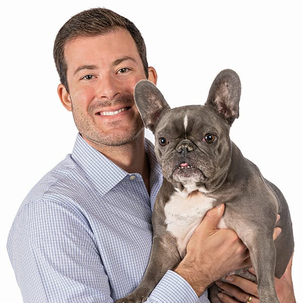 Dr. Jared Baum with pet