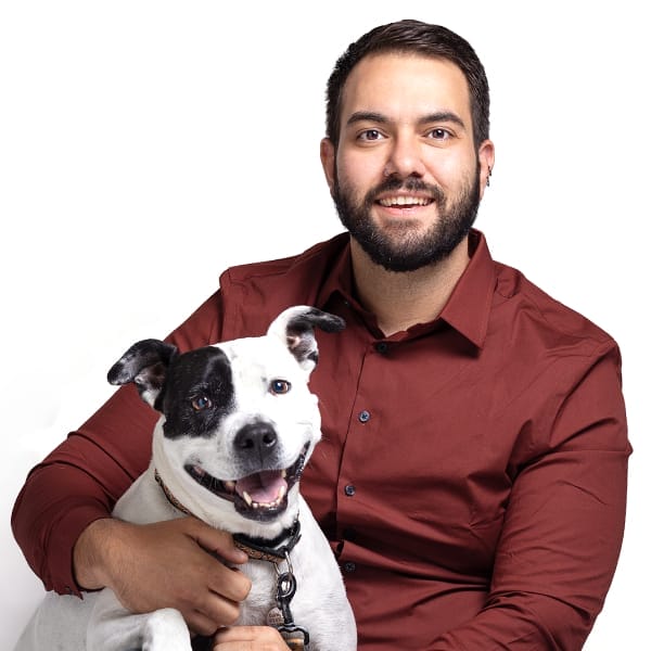 Dr. Michael Sahagian with pet