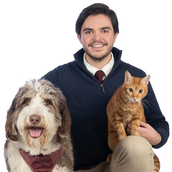 Daniel Vargas with pets