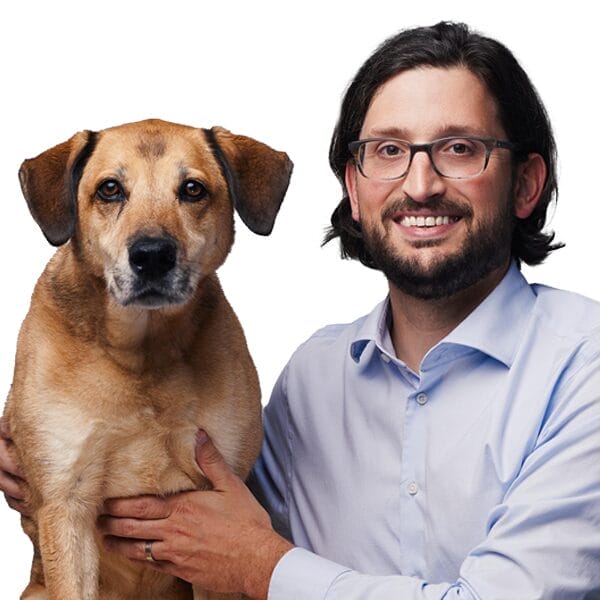 Dr. Dan Krull with pet