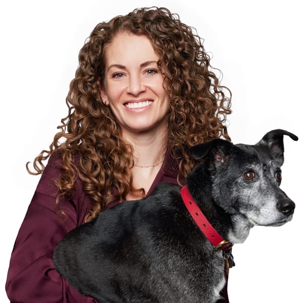 Dr. Emily Falk with pet