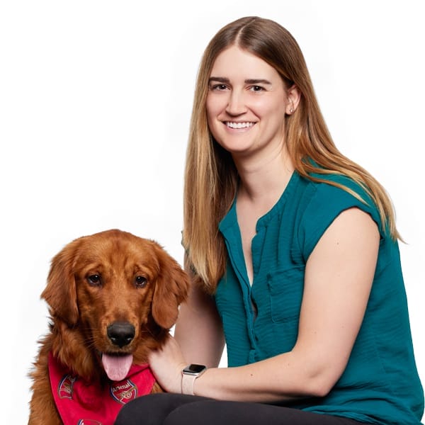 Dr. Emily Snyder with pet