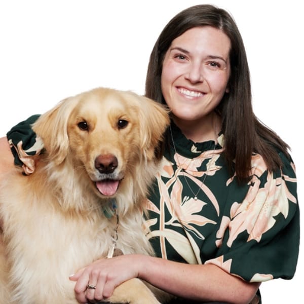 Dr. Megan Lake with pet