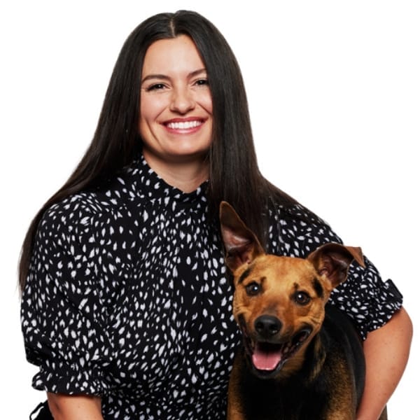 Dr. Jordan Walters with pet