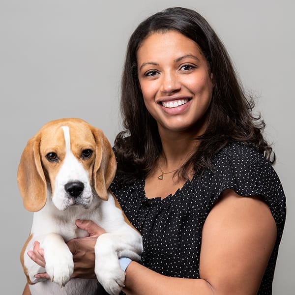 Dr. Rebecca Essig with pet