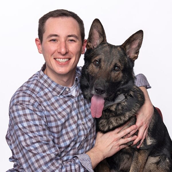 Dr. Matt Young with pet