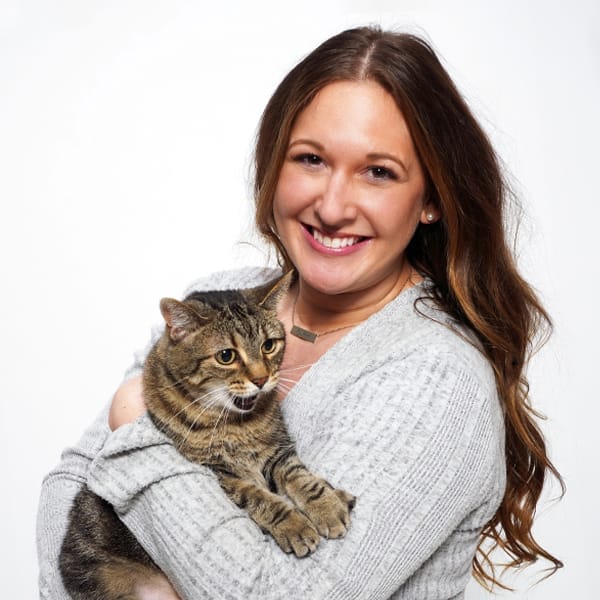 Dr. Claire Faletti with pet