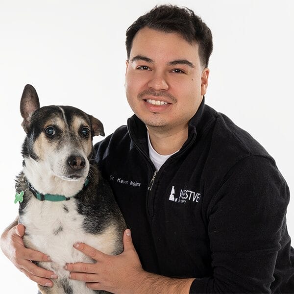 Dr. Kevin Molina with pet